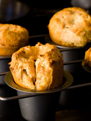 Banana-Walnut Popovers