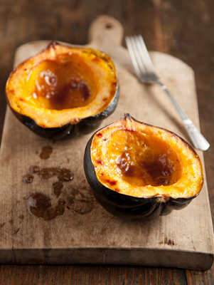 Mama's Roasted Acorn Squash with Brown Sugar