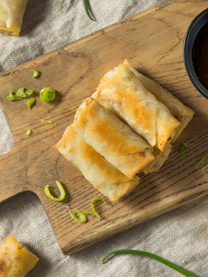 Baked Vegetable Egg Rolls   - 100% Plant