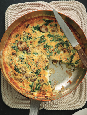 Frittata with Mushrooms and Spinach Thumbnail
