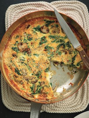 Frittata with Mushrooms and Spinach