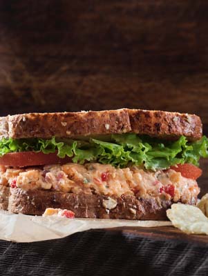 Lighter and Leaner Pimento Cheese Sandwiches