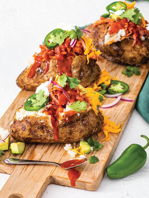 Loaded Barbecue Baked Potatoes