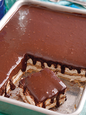 The Yummiest Chocolate Eclair Cake Ever - Or so she says...