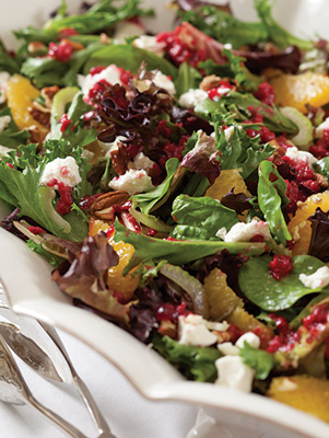 Mixed Greens and Citrus Salad with Cranberry Vinaigrette