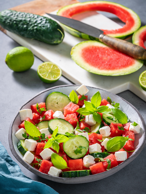 Watermelon & Cucumber Salad Thumbnail