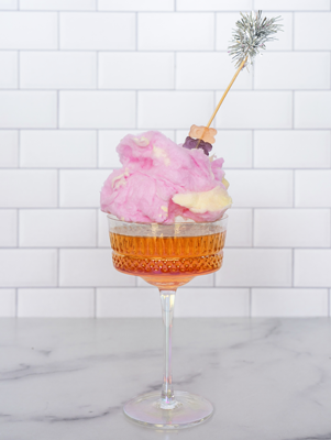 Not-Really-Champagne Cotton Candy Mocktail