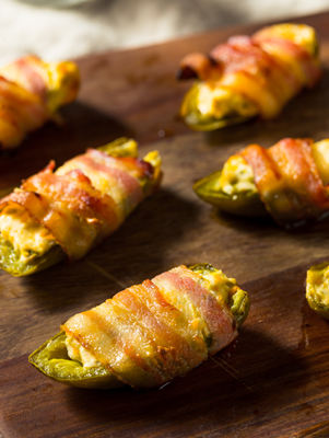 Air Fryer Bacon-Wrapped Cheese-Filled Jalapeños Thumbnail