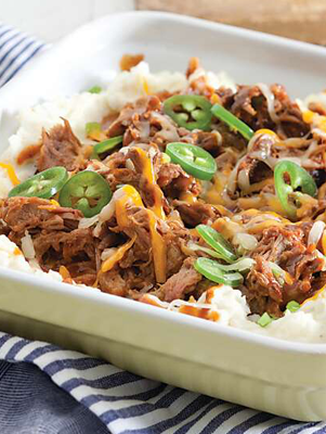 Barbecue-Stuffed Potato Casserole