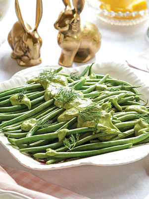 Green Beans with Creamy Herb Sauce
