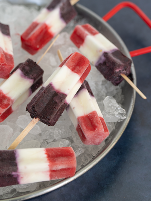 Red, White and Blue Ice Pops Recipe
