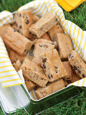 Rum Raisin Blondies