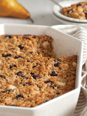Baked Blueberry-Pear Spiced Oatmeal Thumbnail