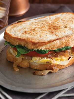 Egg and Caramelized Onion Sandwiches Thumbnail