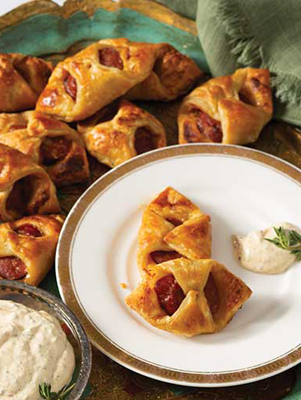 Andouille Puffs with Creole Mustard Sauce Thumbnail